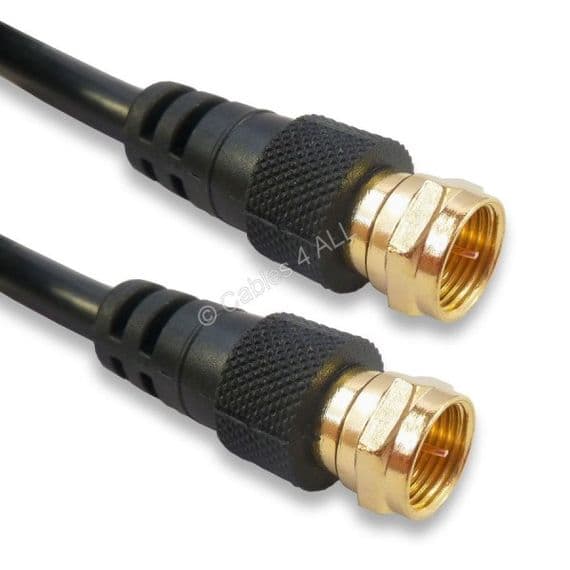 Short 0.5M F Plug Satellite Cable - F Cable 0.5 Metre | Cables4all