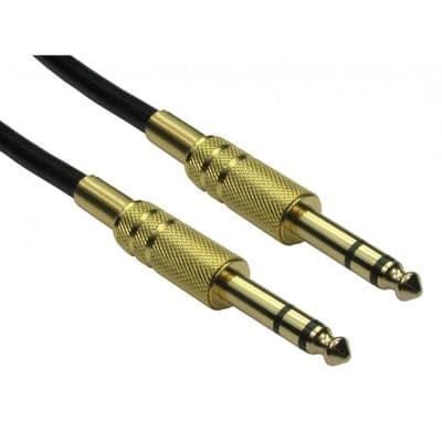 0.5m 6.35mm Jack Cable - Gold Plated