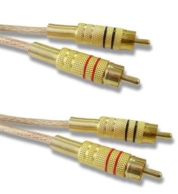 0.5m RCA Cable - Premium Twin Phono Audio Lead