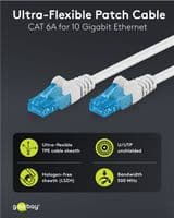 0.5m Ultra Flexible CAT6 Network Cable - White (LSZH) | Cables 4 ALL