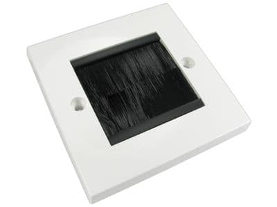 1 Gang Brush Wall Plate with Black Brush