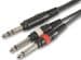 1.5m Stereo 6.35mm Jack to  Twin Mono 6.35mm Cable