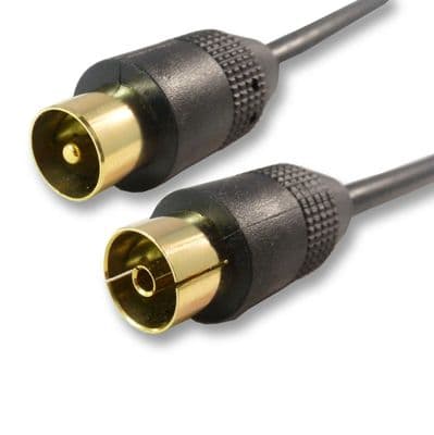 1.5m TV Aerial Lead  Male - Female (Gold Plated)
