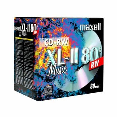 10 CD-RW  Audio Discs in Jewel Cases - Maxell