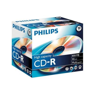 10 Philips CD-R Discs in Jewel Cases