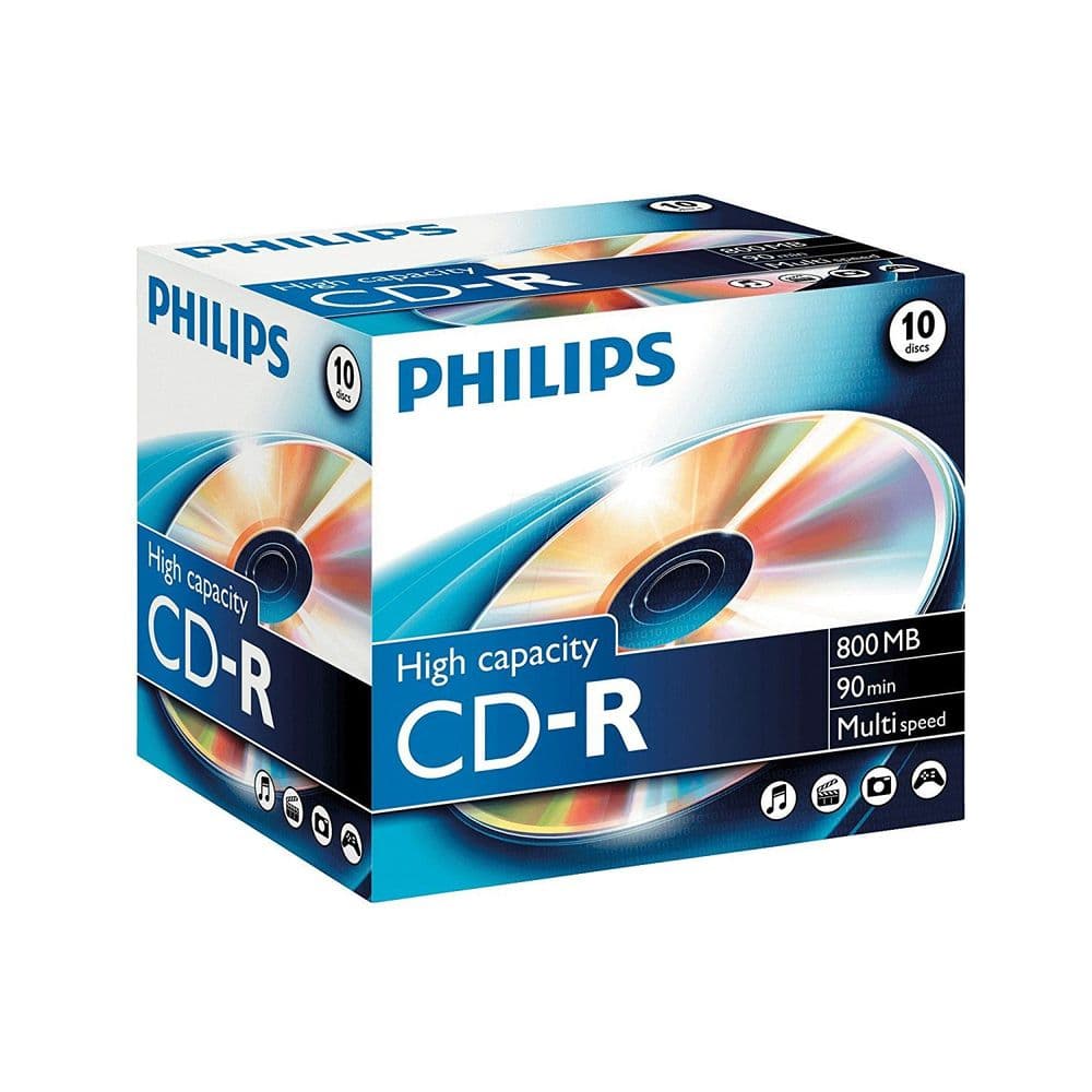 10 Philips CD-R Discs in Jewel Case | Cables 4 ALL