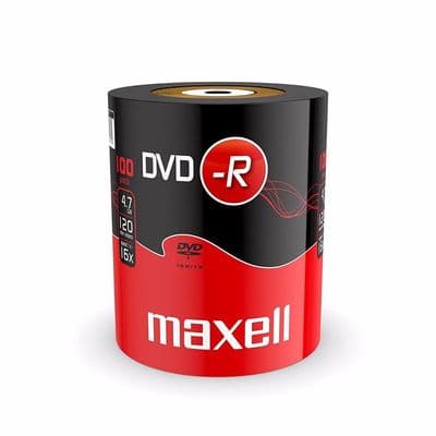 100 Maxell DVD-R RECORDABLE 16x Speed Blank Discs 4.7GB