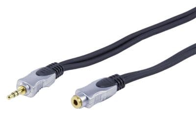 10m 3.5mm Jack Headphone / Audio Extension Lead - Screened, 24k Gold