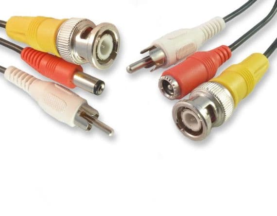 10M BNC Video / RCA Audio and DC Power Extension Cable for CCTV Systems / 2.1mm DC Plug to Socket | Cables4all