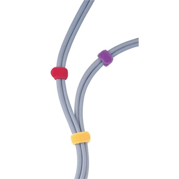 10x Velcro Cable Ties - Multi Coloured | Cables4all