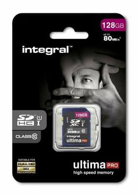 128GB SDXC Card Integral  - Ultima Pro SD Memory Card