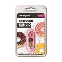 128GB USB 3.0 Flash Drive  - Integral Xpression Doughnuts | Cables 4 ALL
