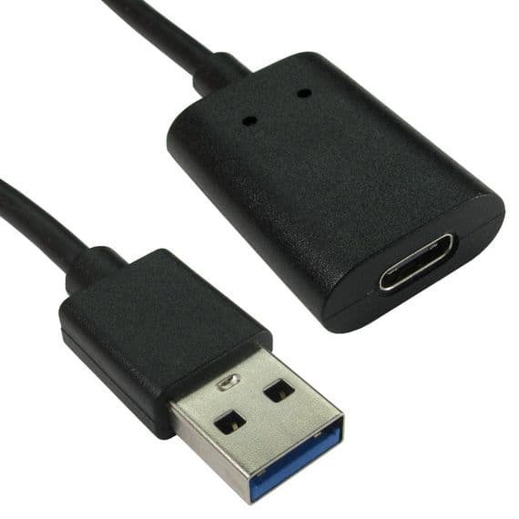 USB A Male to USB C Female Adapter Cable 15cm | 5Gbps Data Transfer | Cables 4 ALL