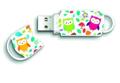 16GB Owls Flash Drive - Integral USB 2.0 Memory Stick