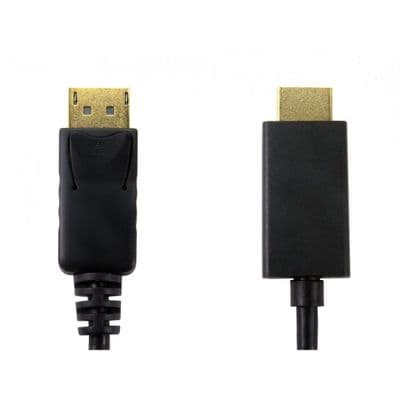 1m 4k DisplayPort Male to HDMI Male Cable