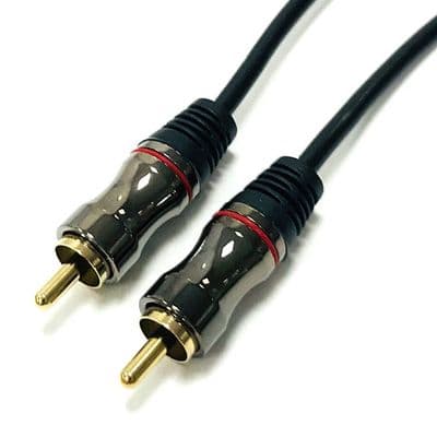 1m Subwoofer Cable - High Grade RCA Lead