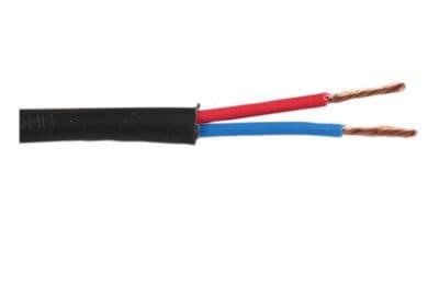 2 Core Copper Speaker Cable With a Low Smoke Jacket - Black