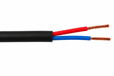 2 Core Copper Speaker Cable With a Low Smoke Jacket - Black