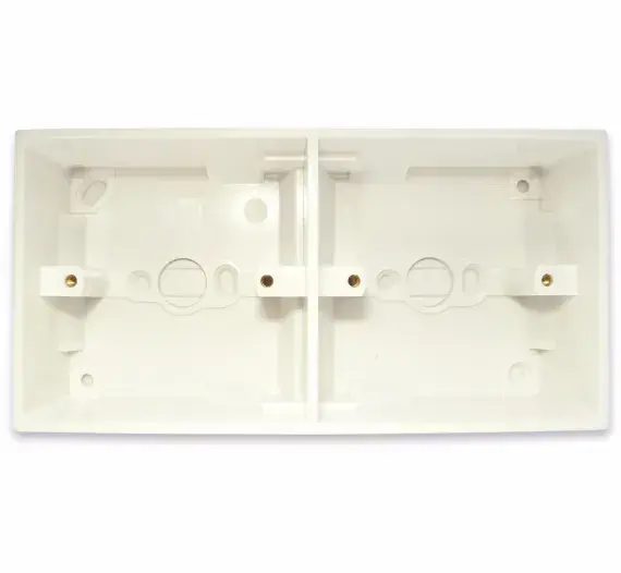 2 Gang Electrical Back Box (33mm Depth) - White