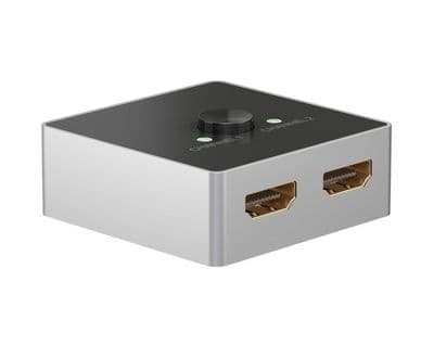 2 Port 4k HDMI Switch - HDMI 2.0 (4k @ 60Hz) With Manual Switching