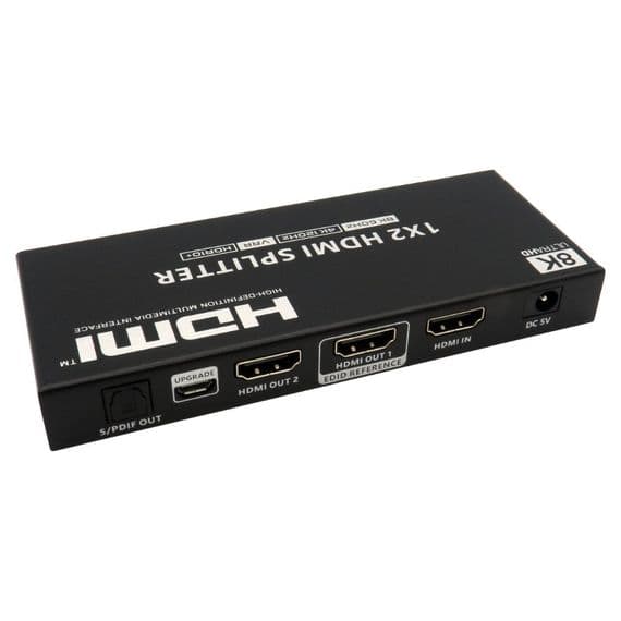2 Port 8K HDMI Splitter – HDMI 2.1, Dual Display 8K@60Hz / 4K@120Hz | Cables 4 ALL