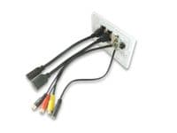 Easy connect 2 Port HDMI Wall Plate with RCA and 3.5mm Jack Audio | Cables4all