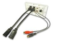 2 Port HDMI Wall Plate With Twin RCA and Digital Optical - Easy Connect | Cables4all