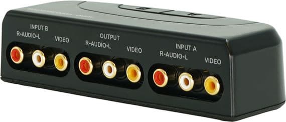 2 Port RCA Switch - Composite Video (Yellow), RCA Audio (Red, White) | Cables 4 ALL