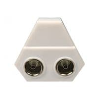 2 Port TV Aerial Splitter - TV Aerial Male to 2x Female | Cables 4ALL