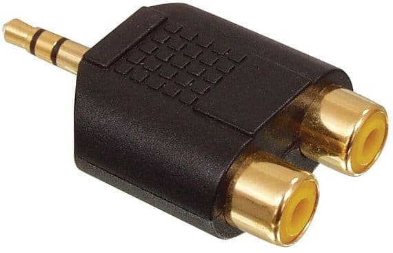 2 X Phono RCA to 3.5mm Jack Adaptor