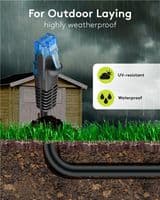20m Outdoor Cat6A Ethernet Cable | Weatherproof RJ45 Network Lead