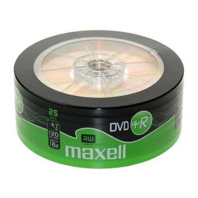 25 Blank DVD's - Maxell  DVD+R /  DVD 4.7GB, 16x