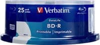 25 Pack Blu-Ray Discs - Verbatim Blank Printable BD-R | Cables 4 ALL