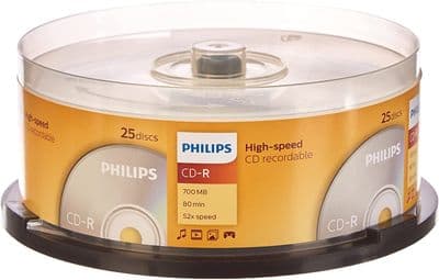 25 Philips CDR Blank Discs - 25 Spindle