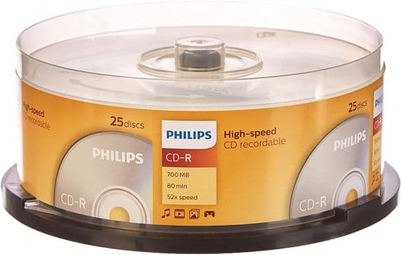 25 Philips CDR Blank Discs - 25 Spindle | Cables4all