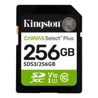 Kingston 256GB SD Card  - 256GB SDXC Canvas Select Plus  | Cables 4 ALL