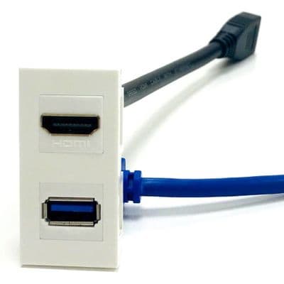 25mm HDMI and USB 3.0 / USB 2.0 Module - Euro Module