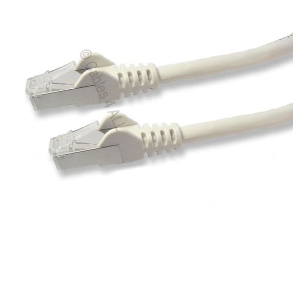 2m CAT6 White FTP Patch Cable - Pure Copper Network Lead with RJ45 Plugs | Cables4all