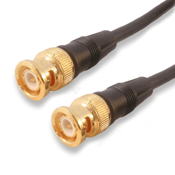 2m Deluxe BNC Cable -  Male to Male Gold Plated Plugs