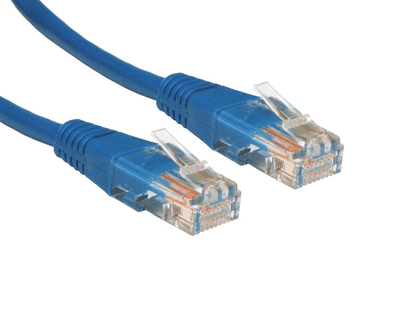 2m Ethernet Network Cable - RJ45 Plugs / CAT5e / Blue