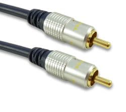 Câble Audio RCA Real Cable E.SUB 5m - Pour Subwoofer - Double Blindage - Contacts Or Et Argent