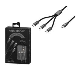 3 Into 1 Charge Cable - USB C Fast Charge 60W Up to 100W
