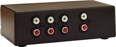 3 Port RCA Switch Box - Audio With Manual Switching