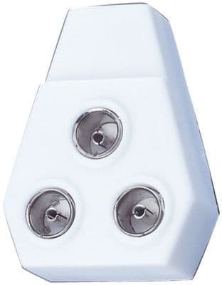 3 Port TV Aerial Splitter - TV Coaxial Male to 3x Female