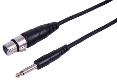 3m 3 Pin XLR Female to 6.35mm Mono Jack Audio Lead