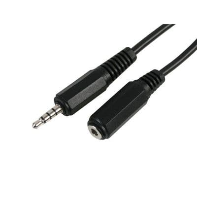 3m 4 Pole Headphone Extension Cable - For Gaming Headphones etc
