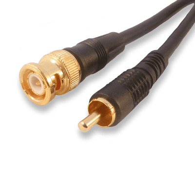 3m BNC to RCA Phono Cable - Shielded Video Cable
