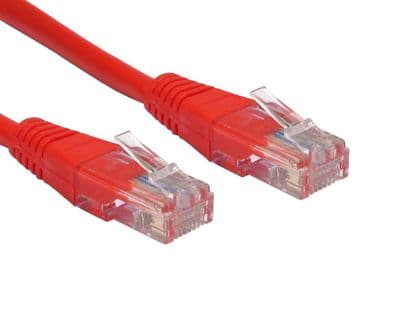 3m CAT5e Network Cable - RJ45 Plugs / CAT5e / Red