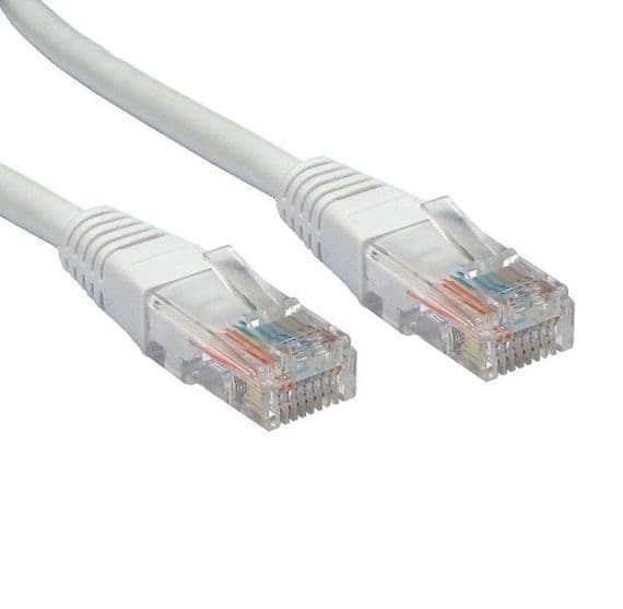 3m Ethernet Network Cable - RJ45 Plugs / CAT5e / White