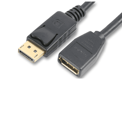 3M Male to Female DisplayPort Cable - with gold plated contacts